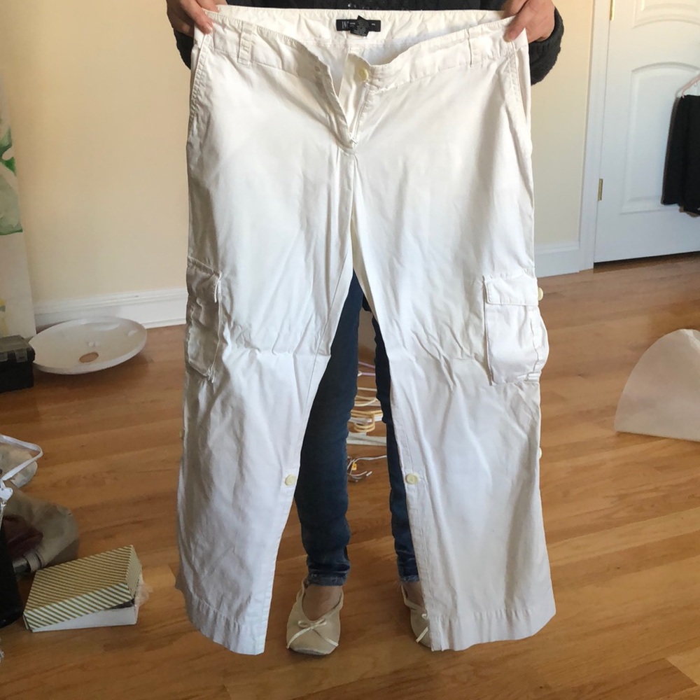 Cargo white pants
